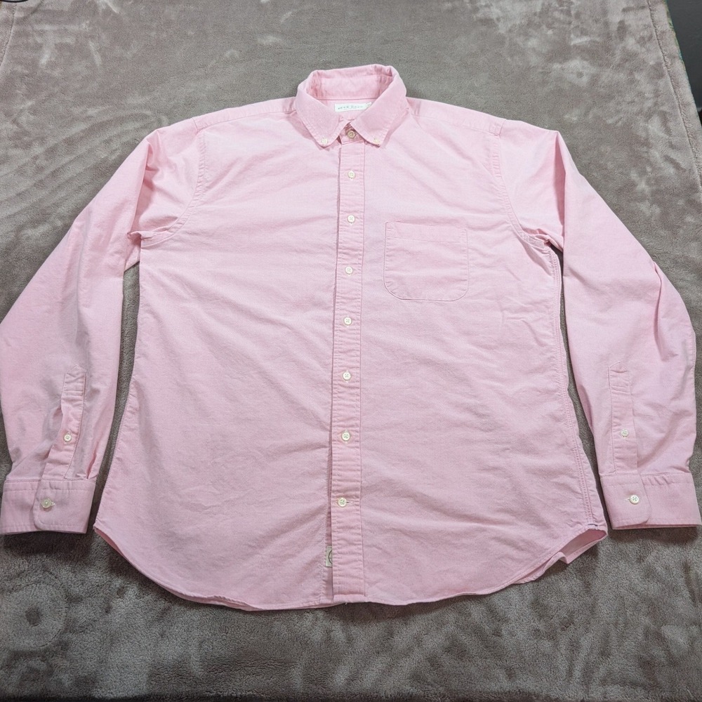 Duck Head Button Down Shirt Mens XL Pink Oxford Cloth Long Sleeve Made in USA